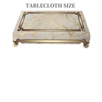 1pc Marble Theme Tablecloth, Rectangular Tablecloth, Marble Stripes Pattern Design, Spring&Summer Decor, Easter Decor, Party Tab