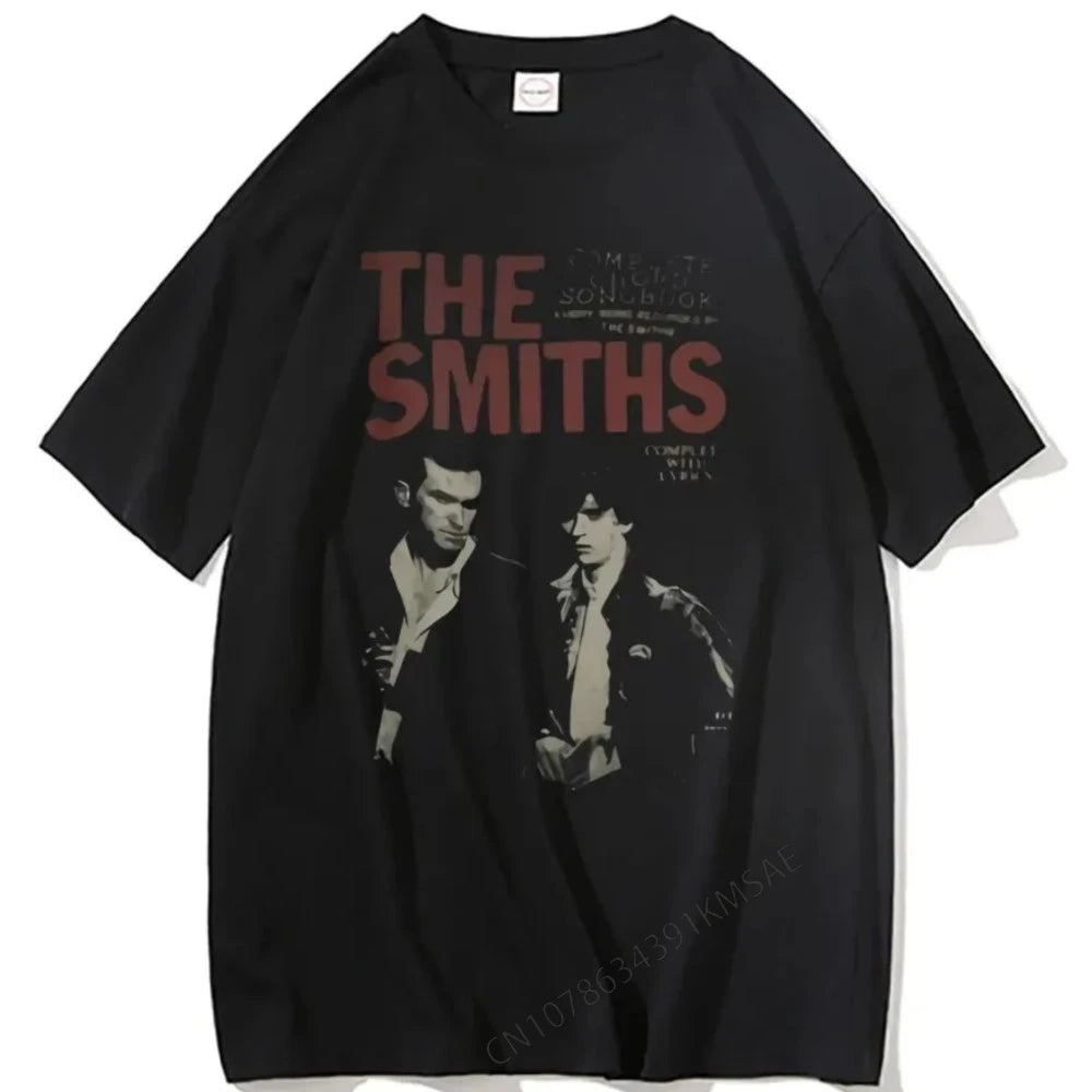 The Smiths Vintage Print y2k T Shirt Man Pure Cotton T-shirt Mens Streetwear Men Harajuku Alternative British Rock Band Tshirt
