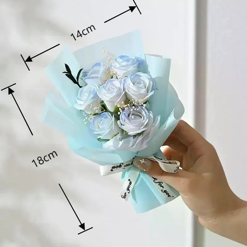 Valentine's Day Gift Decoration Rose Artificial Flowers Bouquet Fake Flower For Girlfriend Gift Mother's Day Decor Flower