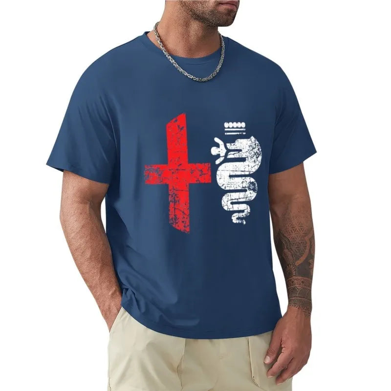Alfa Car Drivers Stylish Grunge Logo T-Shirt boys t shirts cute tops mens t shirt