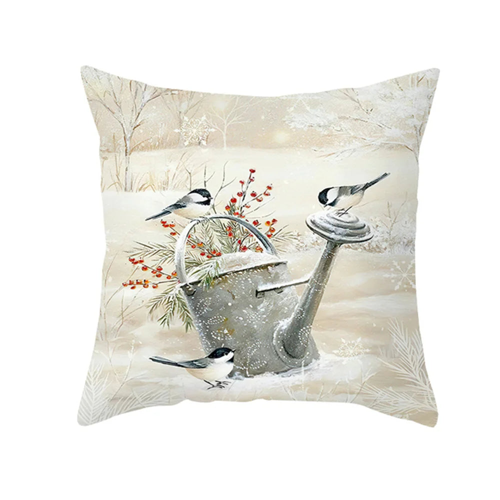 45CM Merry Christmas Cushion Cover Pillowcase 2023 Christmas Decorations for Home Ornament Happy New Year Christmas Decor 2022