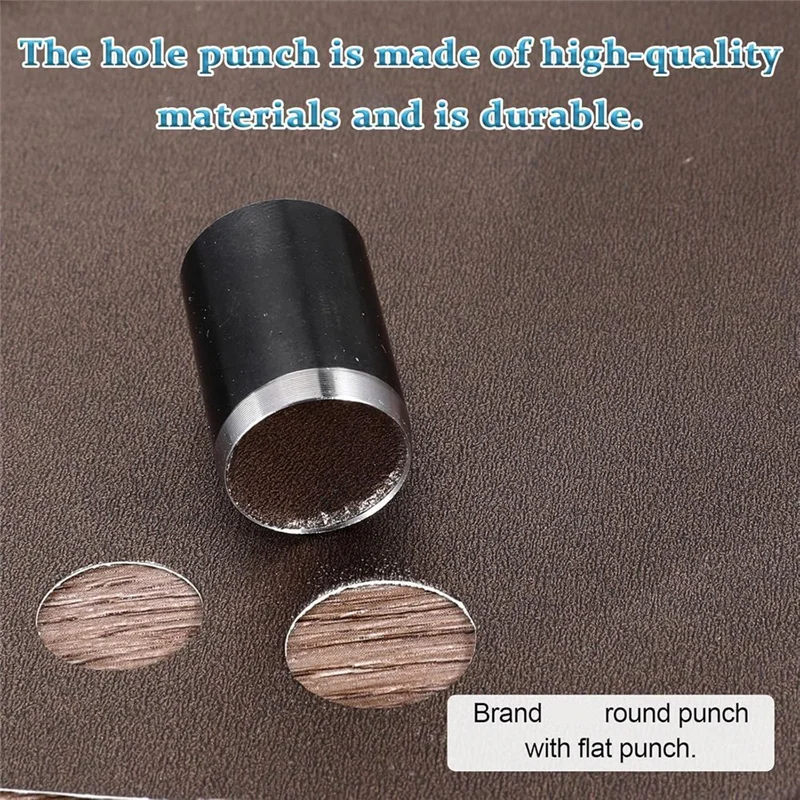 SOFT-Round Hole Punch Tool,Duty Fabric Punch Tools Leather Craft Punching Tools Kit For Handmade DIY Leather Craft Working
