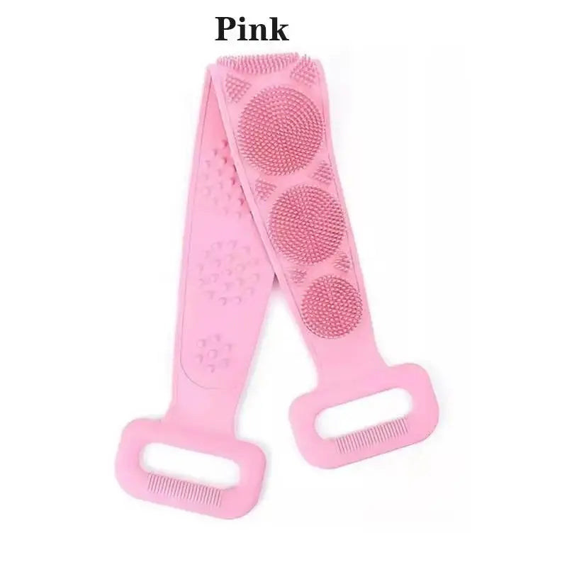 Body Silicone Back Brushes Bath Towels Scrubber Rubbing Sponge Peeling Massage Shower Belt Extended Skin Clean Removal Brushes