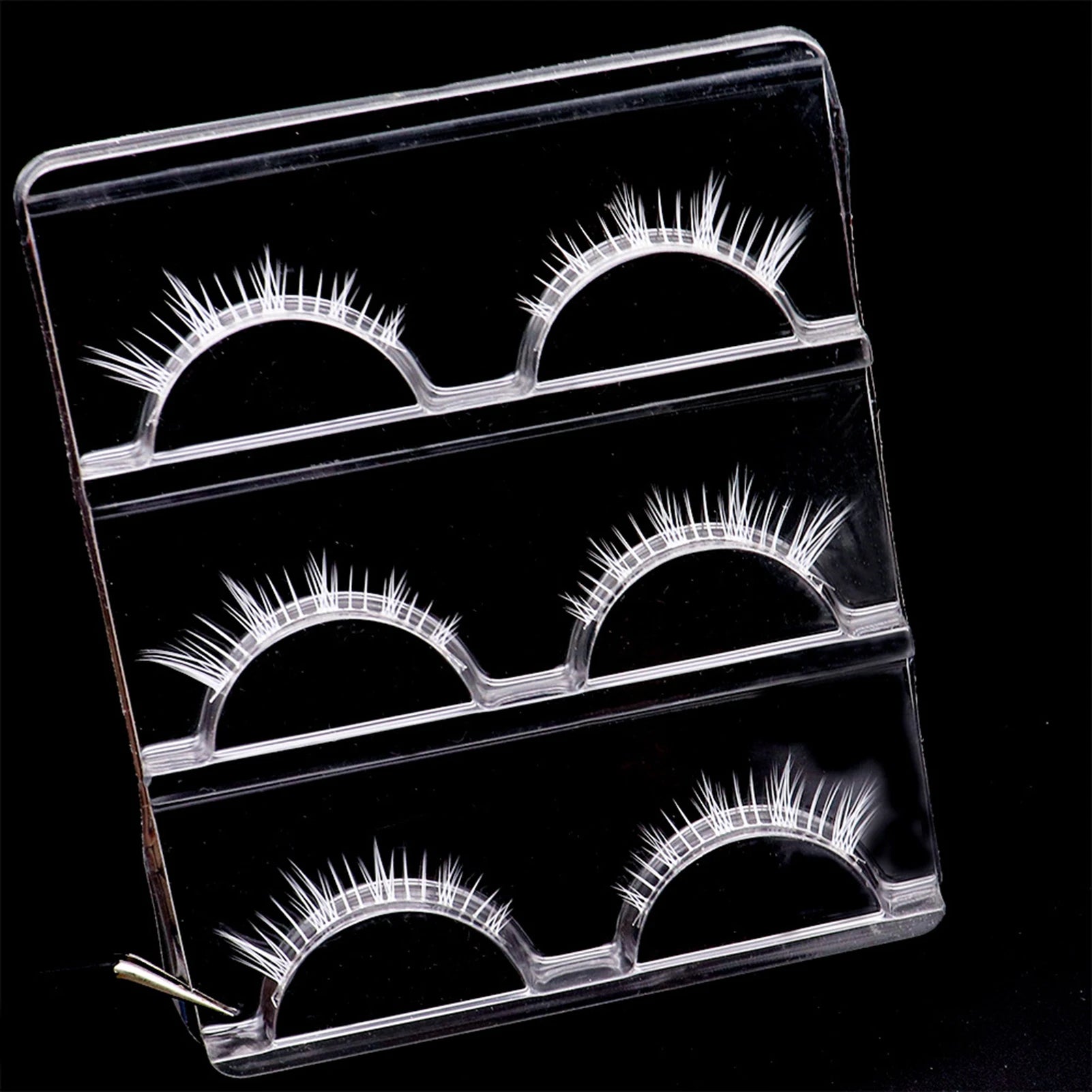 DIY white eyelashes manga Cosplay Feather Lashes full strips False Eyelashes Natural Thin Band Little Devil Eyelashes cos makeup