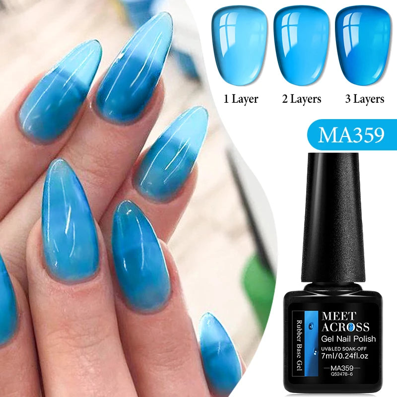 7ml Nude Rubber Base Gel, 68 Colors, DIY Nail Art Supplies Gel for Nails Design, UV LED Soak Off, Easy to Apply, Long Lasting