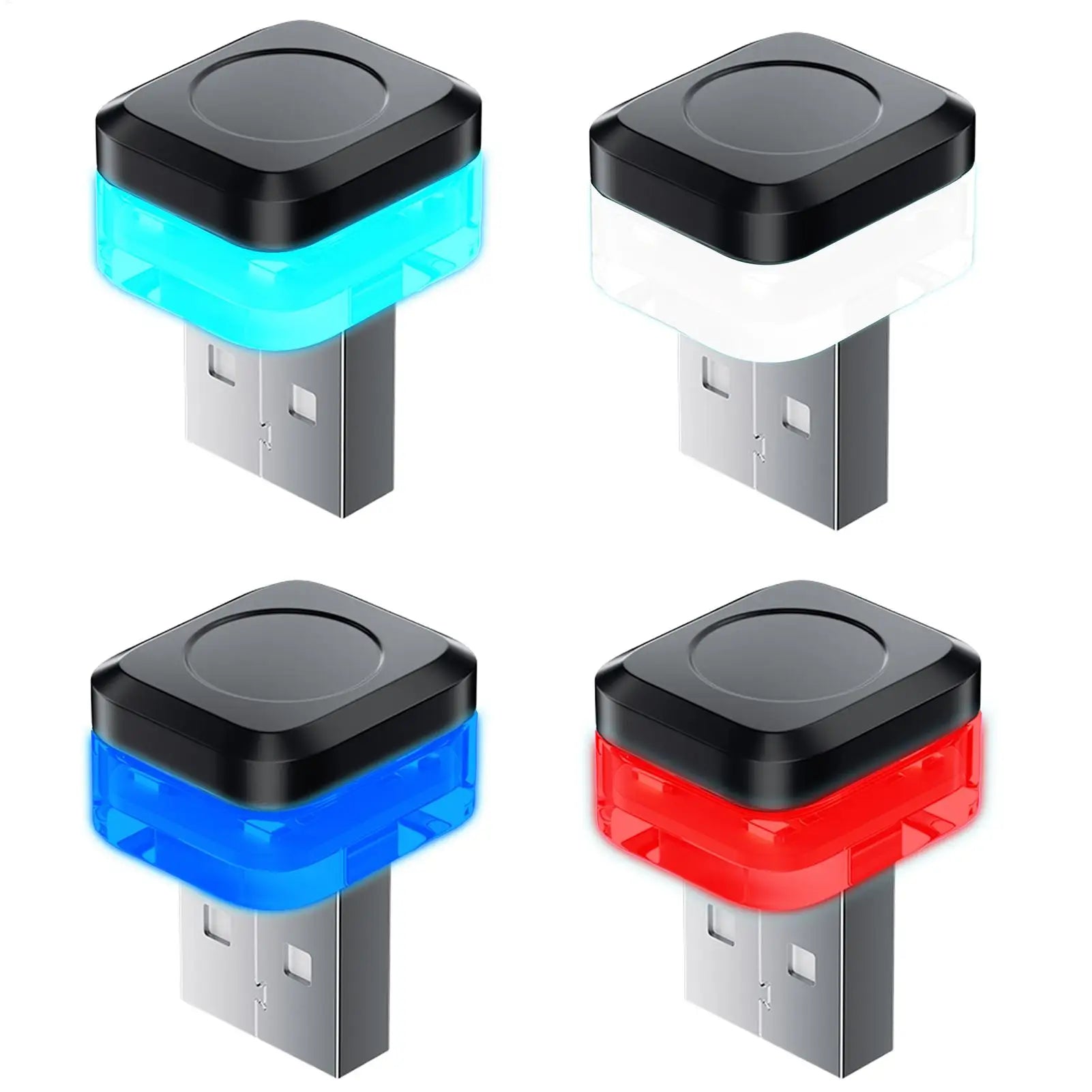 Car LED Lights Interior Wireless LED USB Car Light Ambient Light Wireless Multicolor Night Light Multiple Modes Interior Lighing