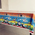 180*108cm Thomas And His Friends Disposable Plastic Tablecloth For Party Table Decoration