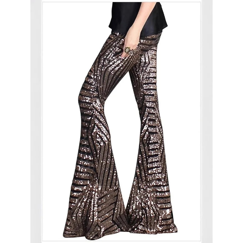 European Summer Wide Leg Flared Pants, Elegant Slim Fit Bootcut Trousers, Versatile Long Pants for Women