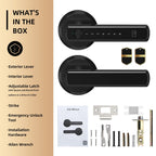 Viladepot Smart Lock Fingerprint, Passcode, Card, App Control, Type-C Emergency Power, Indoor Door Lock