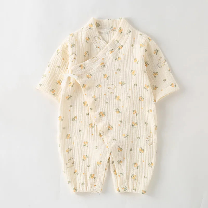 Baby Boys Girls Jumpsuit Clothes Newborn Muslin Cotton Long Sleeve Romper 0-2 Years