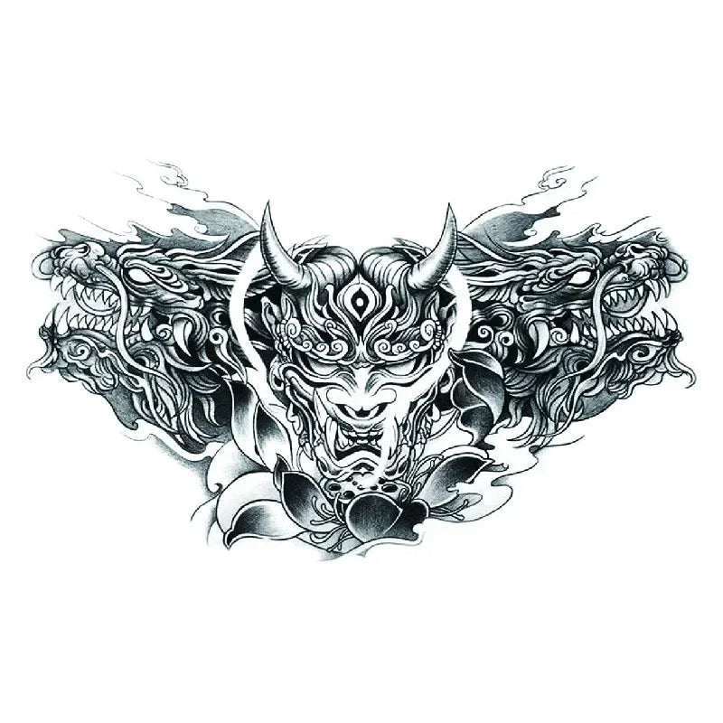 Disposable Tattoo Sticker, Fake Tattoo for Woman, Waterproof Body Art Tattoo for Couples Letter Lotus Flower Temporary Tattoo