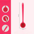 Soft Silicone Body Scrubber Back Brush Bath Shower Brush with Handle Exfoliating Back Scrub Skin Massager Body Care Bath Supplie