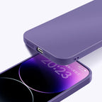 Original Silicone straight edge Case For iPhone 11 12 13 14 15 Pro XS Max XR X 8 7 Shockproof Funda Cover