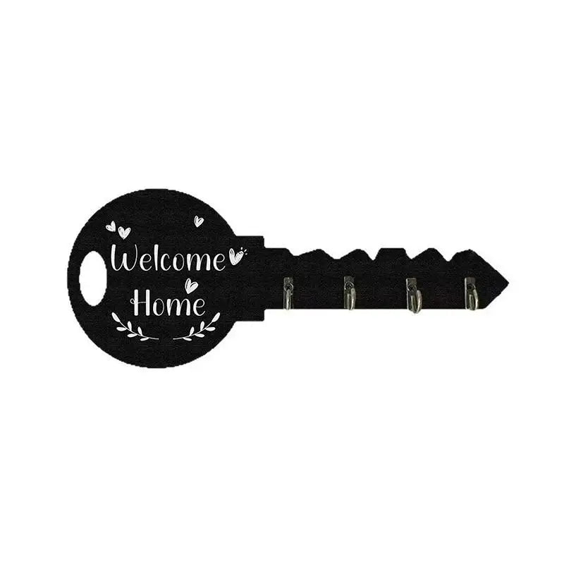 1 Piece Bohemian Style Country Wooden Key Stand With Space-Saving Wall-Mounted Organizer Shelf And Hook - Easy To Install