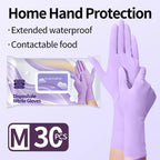 Disposable Nitrile Cleaning Gloves Latex-Free Thicken Extended Cuff Food Glove Cleaning Dishwashing Medical Exam Glove Purple