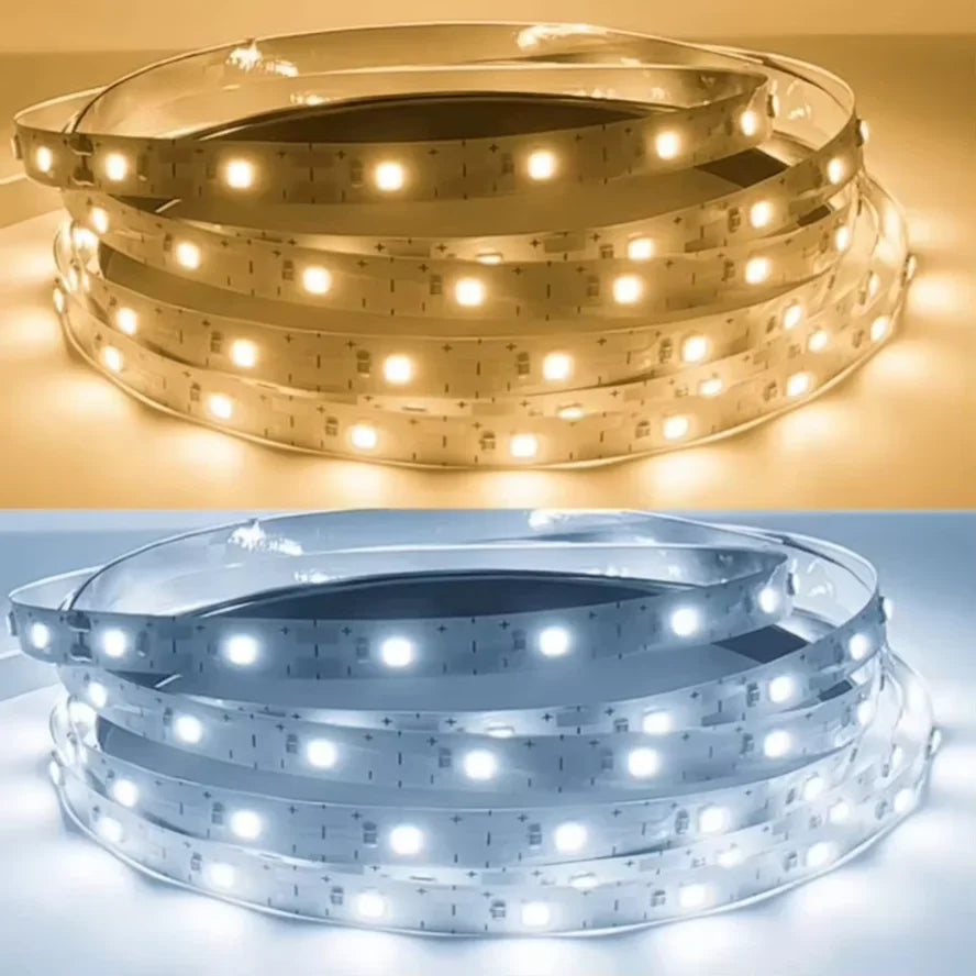 LED Strip 60LEDs/m DC12V SMD2835 Home Strip Red Blue Green Yellow Pink Warm White Flexible Cuttable Soft Lamp Bar For Home Decor