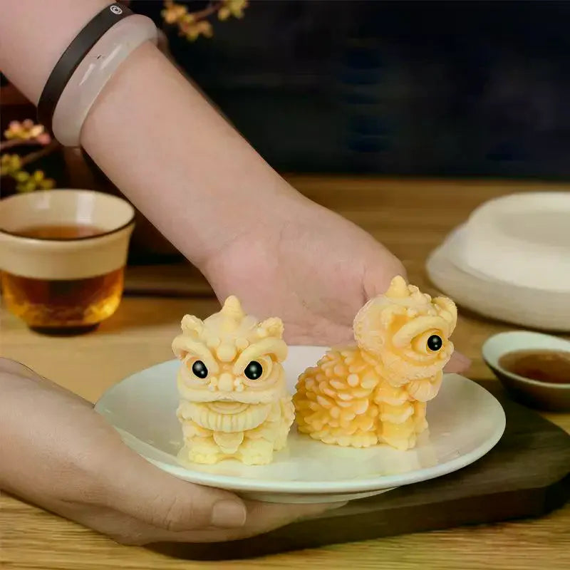 Milk Jelly Silicone Cake Mold 3D Pudding Lion Dance Pig Silicone Mould Home Baking Dessert Decoration Accessories