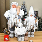 Blue and white Santa Claus, Christmas gifts New Year gifts Birthday gifts, home furnishings, window decorations