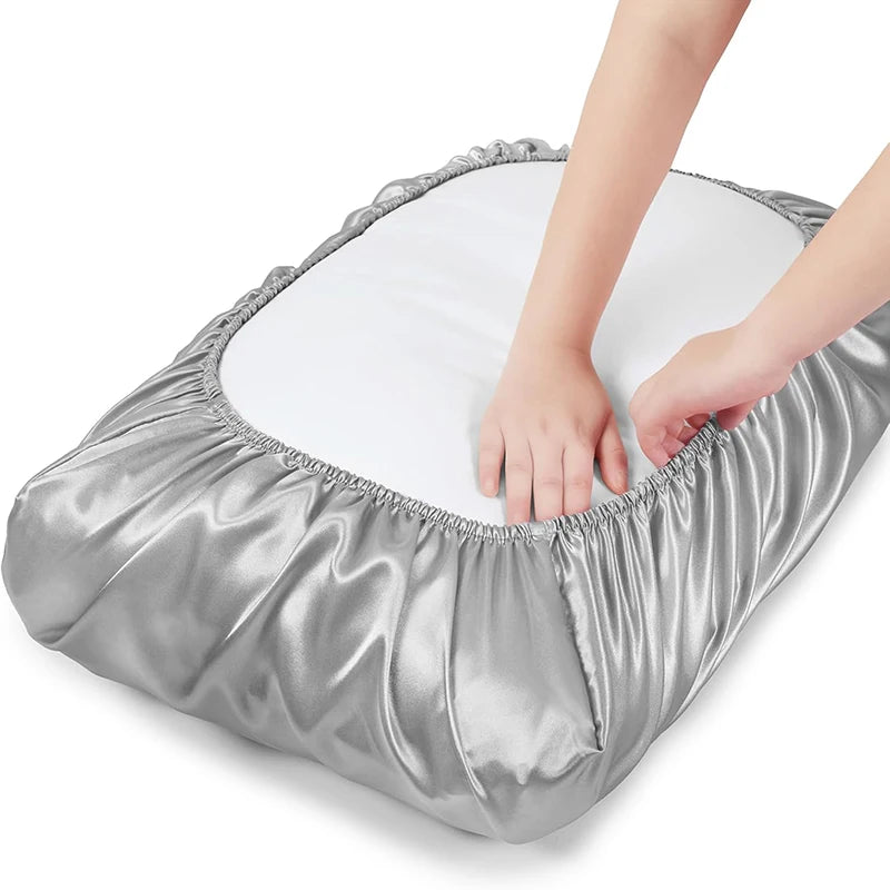 Satin Decorative Pillowcases for Hair Protection Elastic Band Cushion Covers Luxury Silky Fabric Travel Beddingroom Pillow Cover