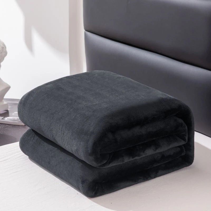 Flannel Blanket - High-weight Multi-functional Soft Blanket with Skin-friendly Texture and Multiple Color Options Available