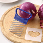 Effortlessly Slice Onions with this Colorful Onion Slicer Kitchen stainless steel potato chip onion holder for chopping assi