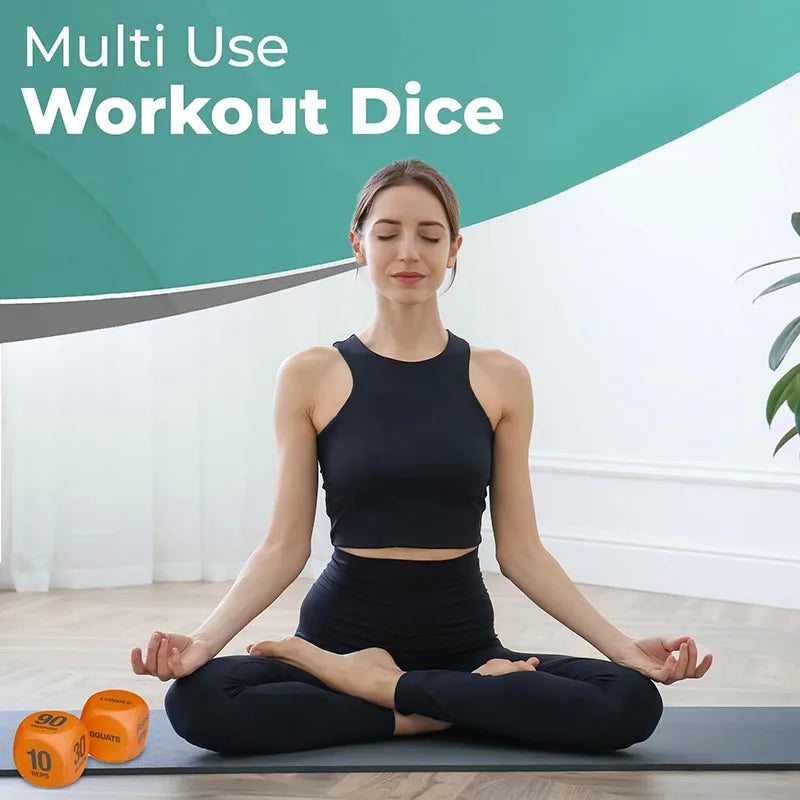 2pk Fitness Exercise Dice for Cardio HIIT Exercise Classes Fun Fitness Dice Convenient Portable Gym Accessories Whole Body