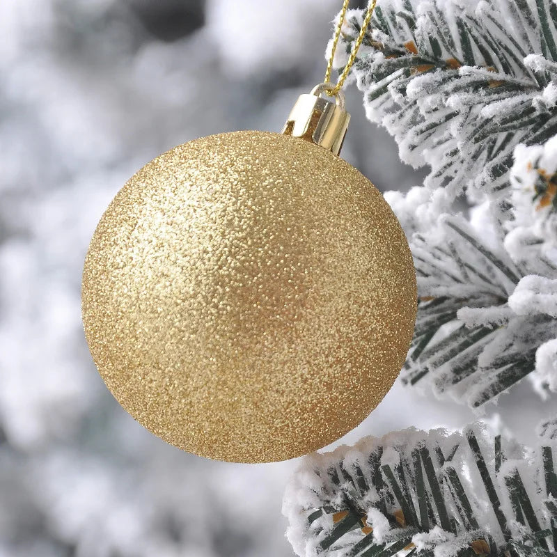 DIY 24PCS 3/4/6CM Christmas Balls Big Ball Christmas Tree Pendant Ornament Party Decor New Year Navidad Christmas Decor Gift