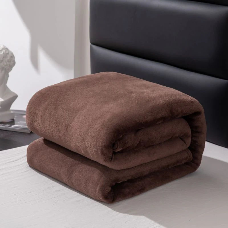 Flannel Blanket - High-weight Multi-functional Soft Blanket with Skin-friendly Texture and Multiple Color Options Available