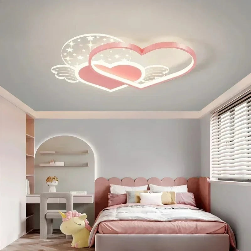 Modern Minimalism Love LED Ceiling Lamp Bedroom Study Restaurant Ceiling Light Living Room Decor High-light Acrylic Ceiling Lamp