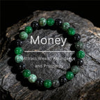 Fashionable 8mm Green Beaded Bracelet - Handmade Elastic Rope Bracelet - The Best Gift to Give