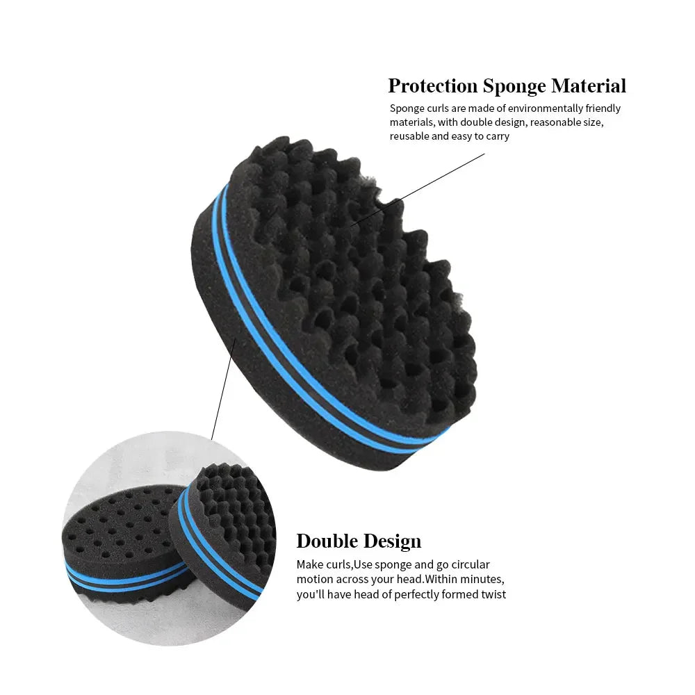 Men Hair Styling Tools Professional Hairdressing Set African Twist Sponge Gloves Barber Shop Hair Curls Fork Comb Pick Comb