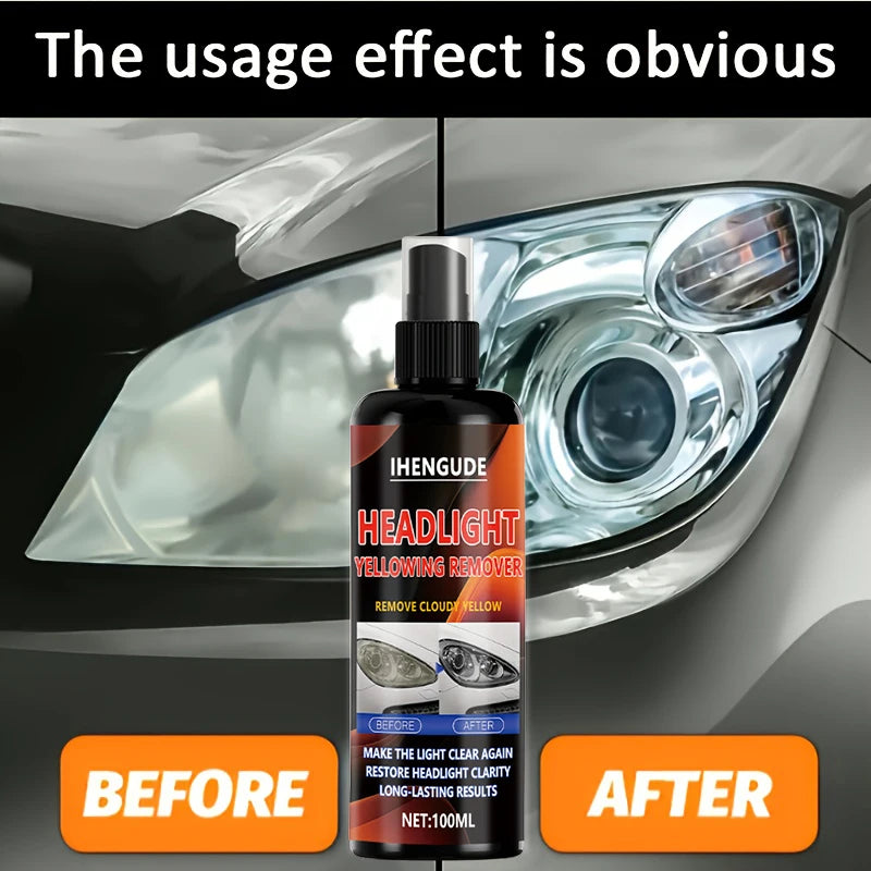 Professional Car Headlight Restorer - Removes Scratches and Blur, Restores Bulb Brightness, Expands Visibility, Suitable for Front and Rear Vehicle Lighting, Car Headlight Repair Fluid - Anti-Yellowing/Scratch/Fogging and Oxi