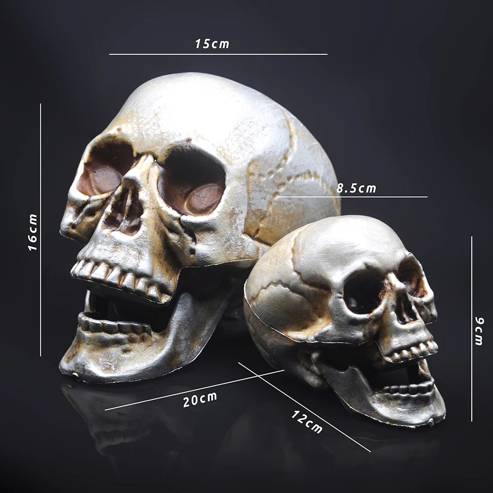Skull Decor Prop Skeleton Head Plastic 1:1 Model Halloween Style Haunted House Party Home Decoration Game Supplies High Quality