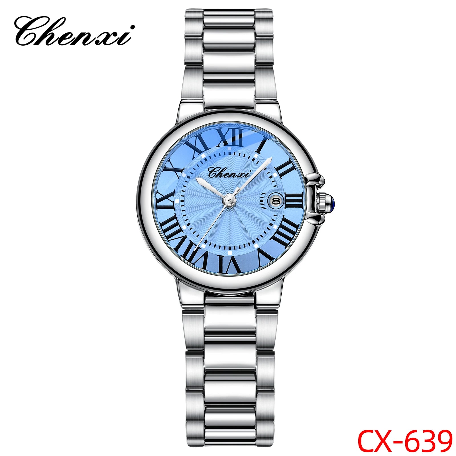 CHENXI Couple Luxury Quartz Wristwatch Stainless Steel Waterproof Luminous Elegant Watch Valentine Gift for Men and Women