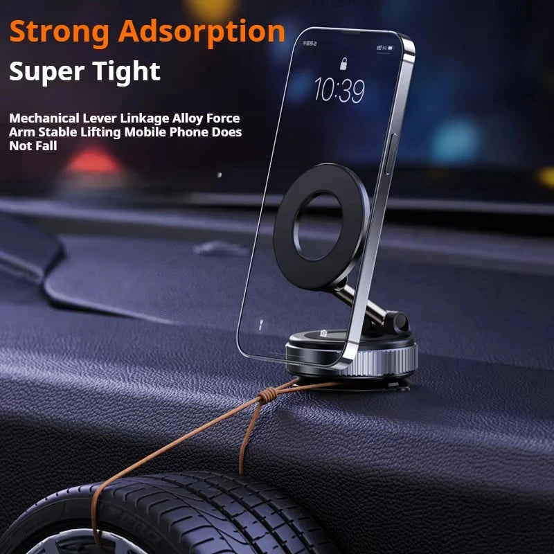For Magsafe Car Phone Holder Suction Cup Vacuum Magnetic Phone Stand 360° rotatable and Foldable Suction Cup Phone Holder New