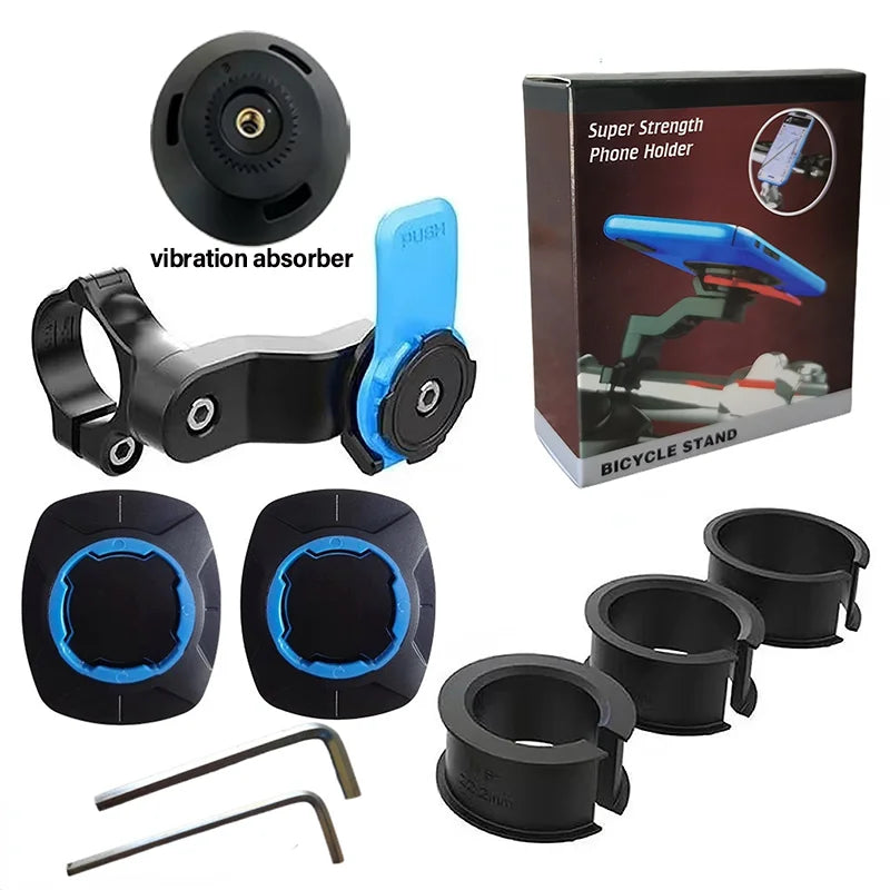 Motorcycle Phone Holder 360° Rotatable Bike Phone Support Anti-Shock Outdoor Riding Navigation Phone Bracket Cycling Accessories