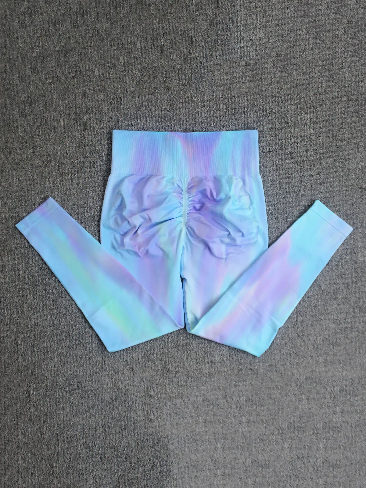 Seamless Push Up Scrunch Sport Leggings For Women Tummy Control Butt Lift Yoga Fitness Tights Gym Workout Pants Aurora Gradient
