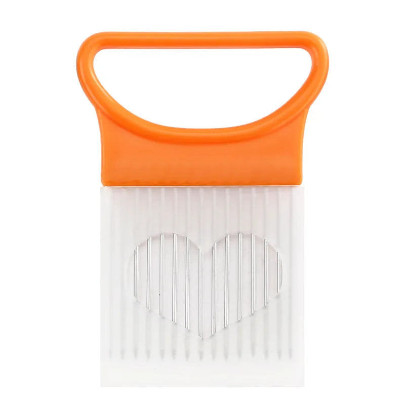 Effortlessly Slice Onions with this Colorful Onion Slicer Kitchen stainless steel potato chip onion holder for chopping assi