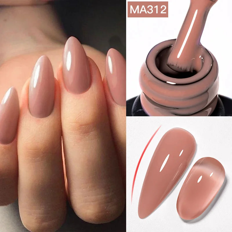 7ml Nude Rubber Base Gel, 68 Colors, DIY Nail Art Supplies Gel for Nails Design, UV LED Soak Off, Easy to Apply, Long Lasting