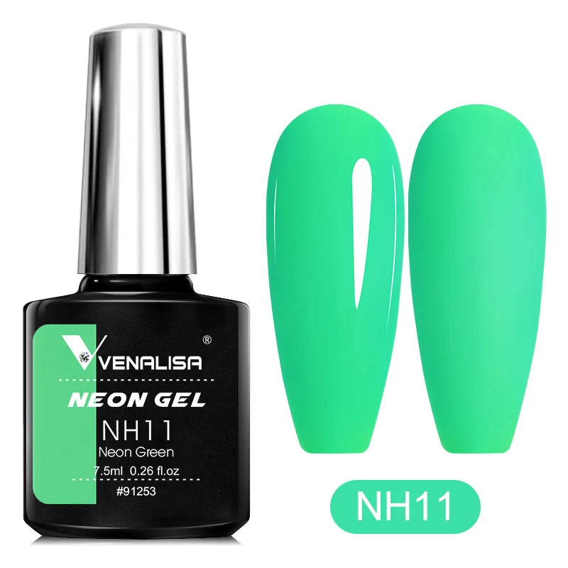 Venalisa Neon Gel Polish Varnishes Hybrid Nails For Manicure 7.5ml Semi Permanent Soak off Enamel Gel Polish UV Nail Gel Polish