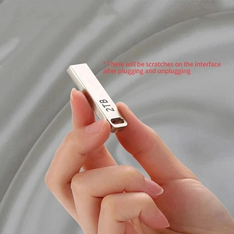 2TB Flash Drive USB 3.2 Super High Speed Transfer Metal Mini U-Disk Pen Drive Type C Memory Waterproof Disk SSD U-Drive ﻿