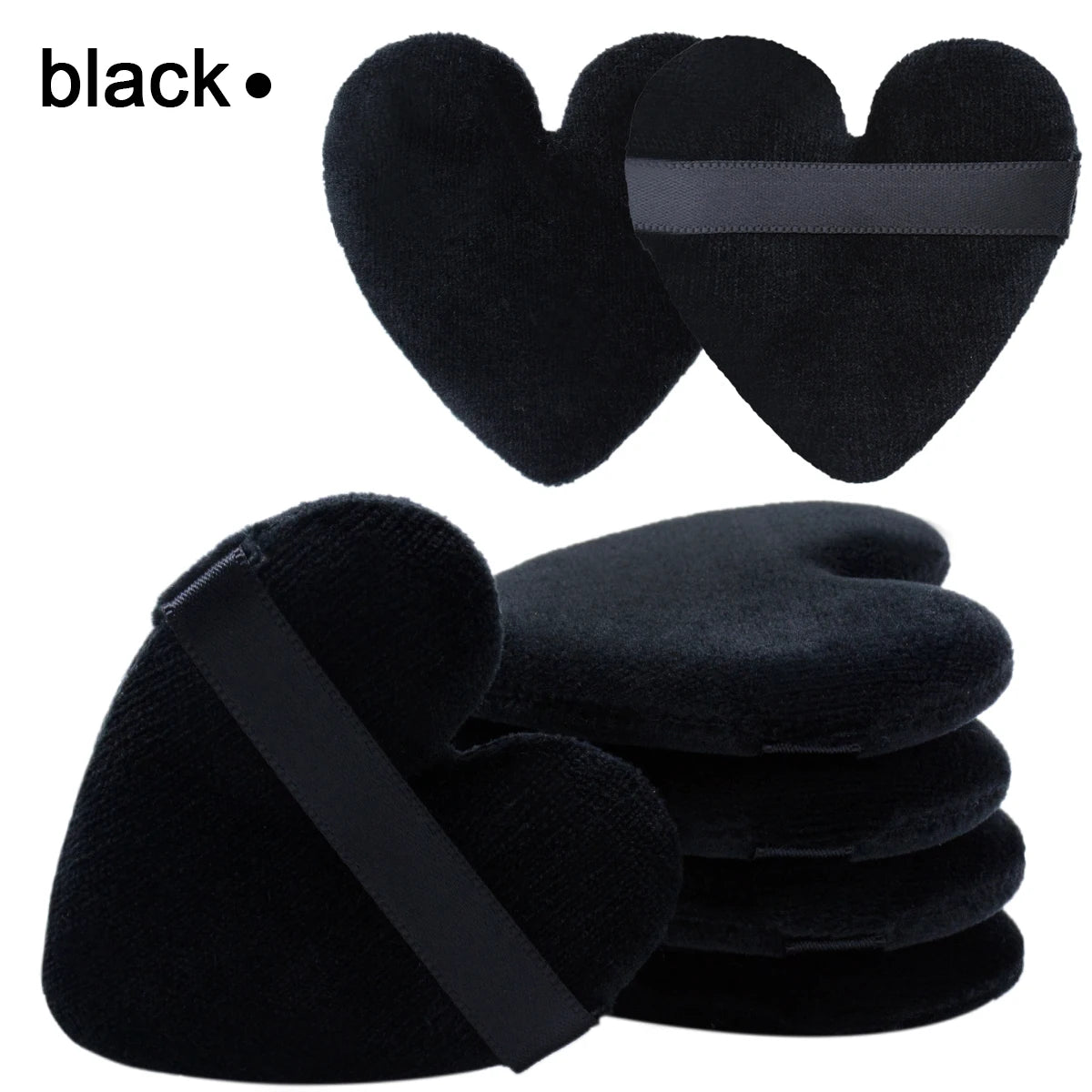 7Pcs Dual-use Makeup Powder Puff Super Soft Velvet Cosmetic Sponges Heart Shape Puffs For Contouring, Eye Corners Air Cushion