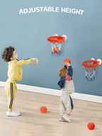 Toddler Bath Basketball Hoop Toy with 3 Soft Balls Strong Suction Cups Bathtub Shooting Game Birthday Gift for Boys Girls