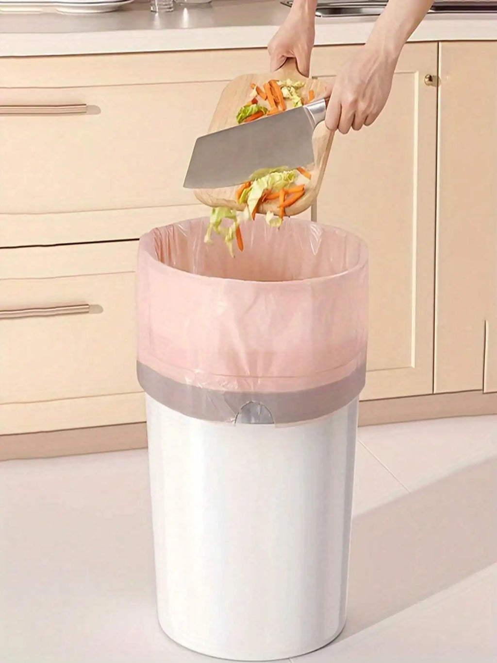 200pcs Drawstring Garbage Bags, Small Trash Bags For Home, Office, Bedroom, Bathroom, Odor-Preventing Kitchen Waste Basket Liners, Disposable Garbage Bags For Kitchen, Bathroom, Home, Living Room, Bedroom And More Scenes, Mul