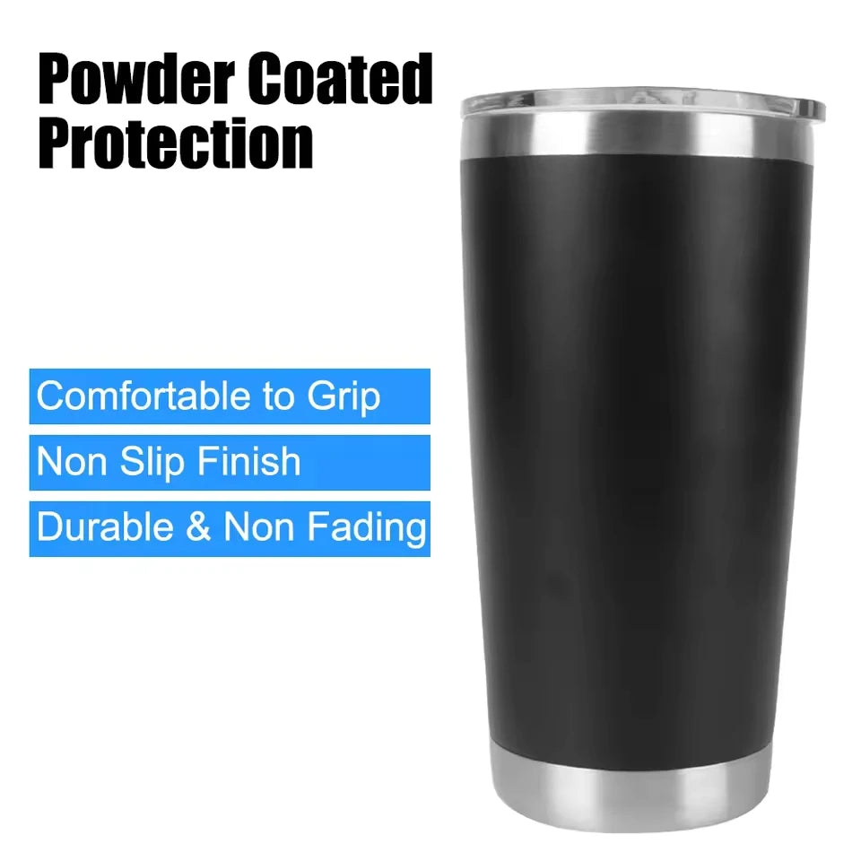 1PC Stainless Steel Tumbler Bulk with Lid Vacuum Double Wall Insulated Travel Coffee Mug Powder Coated Tumbler Cup for Drinks