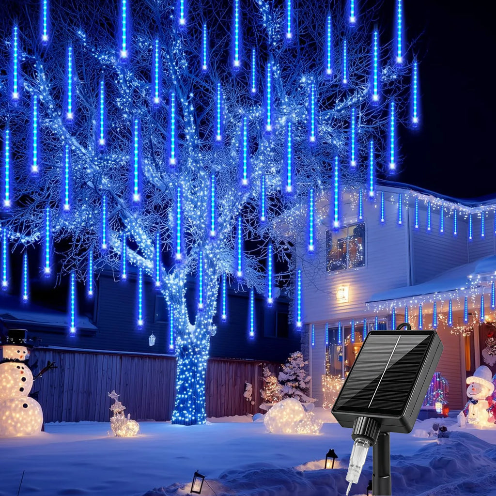 Solar LED Meteor Shower String Light Outdoor Icicle Fairy Light for Christmas Tree Wedding Party Garden Camping Decor Solar Lamp