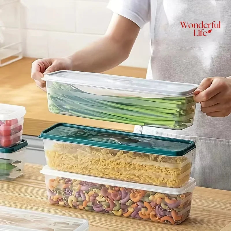 Storage Box Fresh-keeping Food Storage Container Cold Refrigerator Sealed Kitchen Fresh Fruit Storage Box with Lid Jars