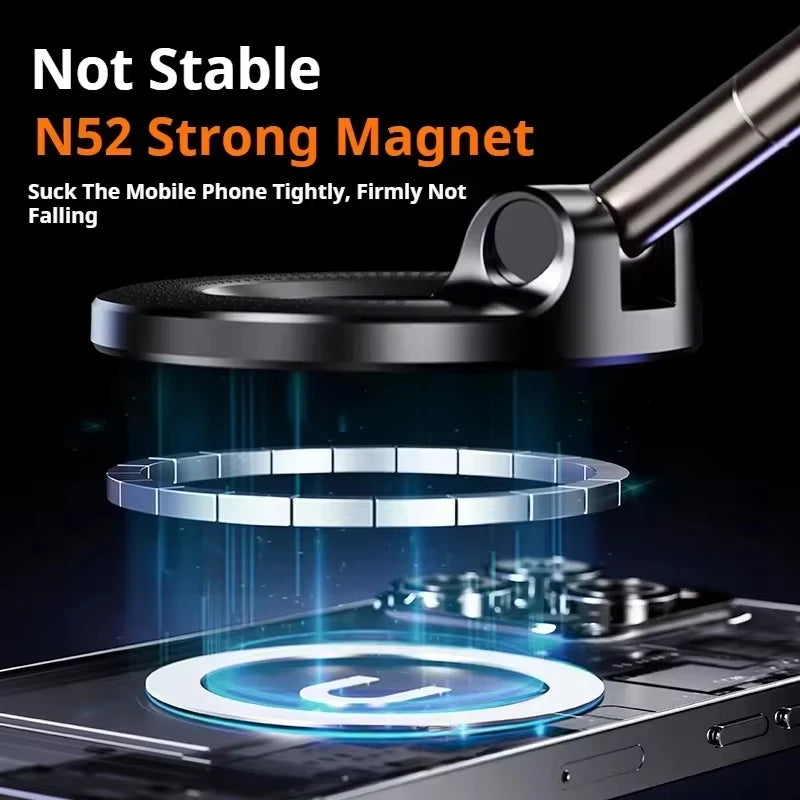 Magsafe Car Phone Holder Suction Cup Vacuum Magnetic Phone Stand 360° rotatable and Foldable Suction Cup Phone Holder Hot