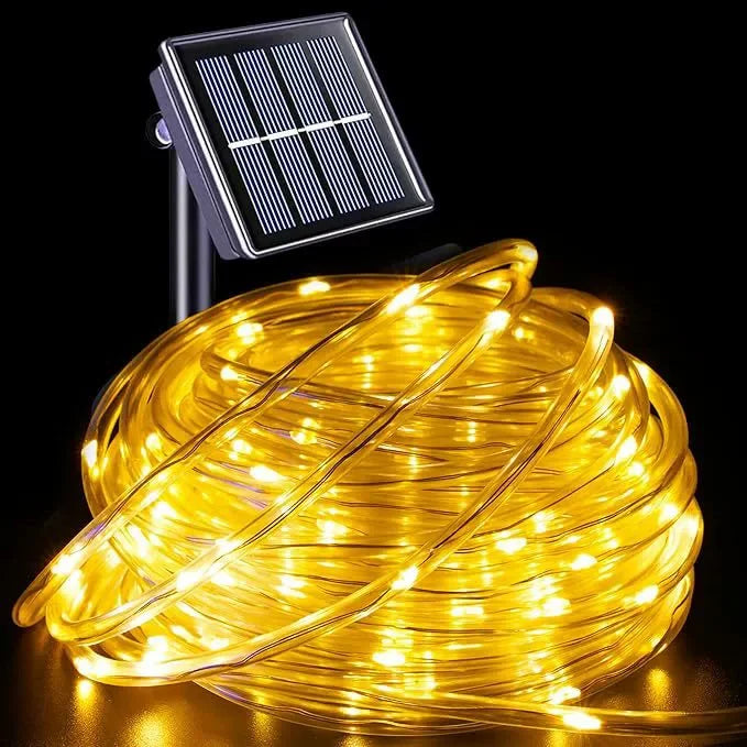 LED Solar Rope Tube Strip Light Outdoor Waterproof Fairy Light Strings Christmas Decor for Garden Lawn Tree Yard Fence Pathway