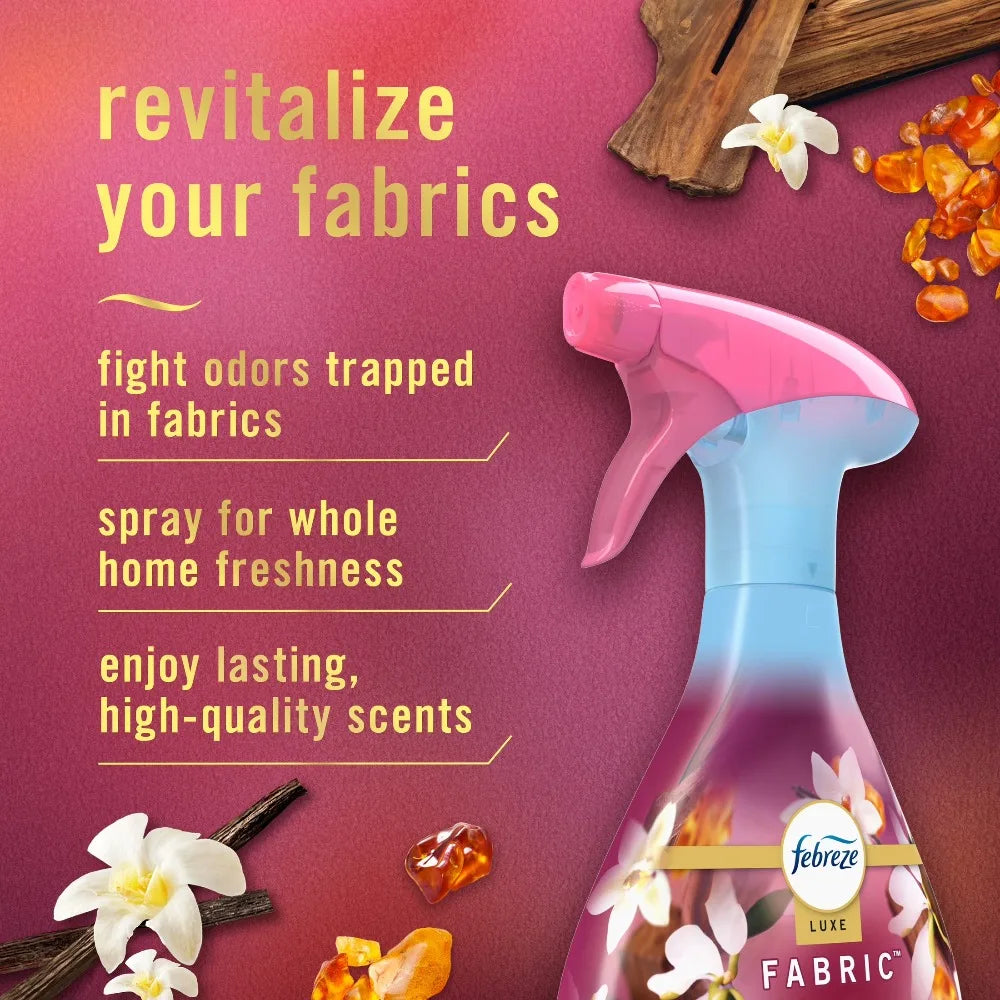 Fabric Refresher Spray Air Freshener Odor Eliminator for Home Vanilla Suede Scent 500ml